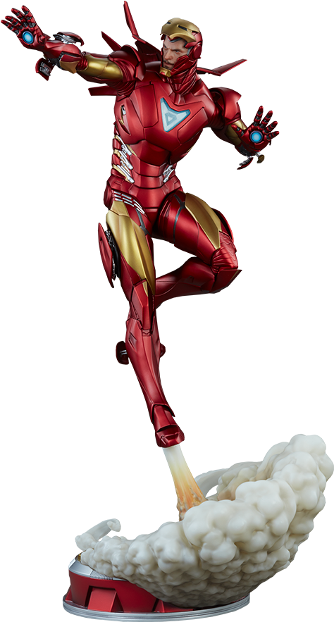 Iron Man Extremis Mark Ii Statue - Iron Man Extremis Mark Ii (480x882), Png Download