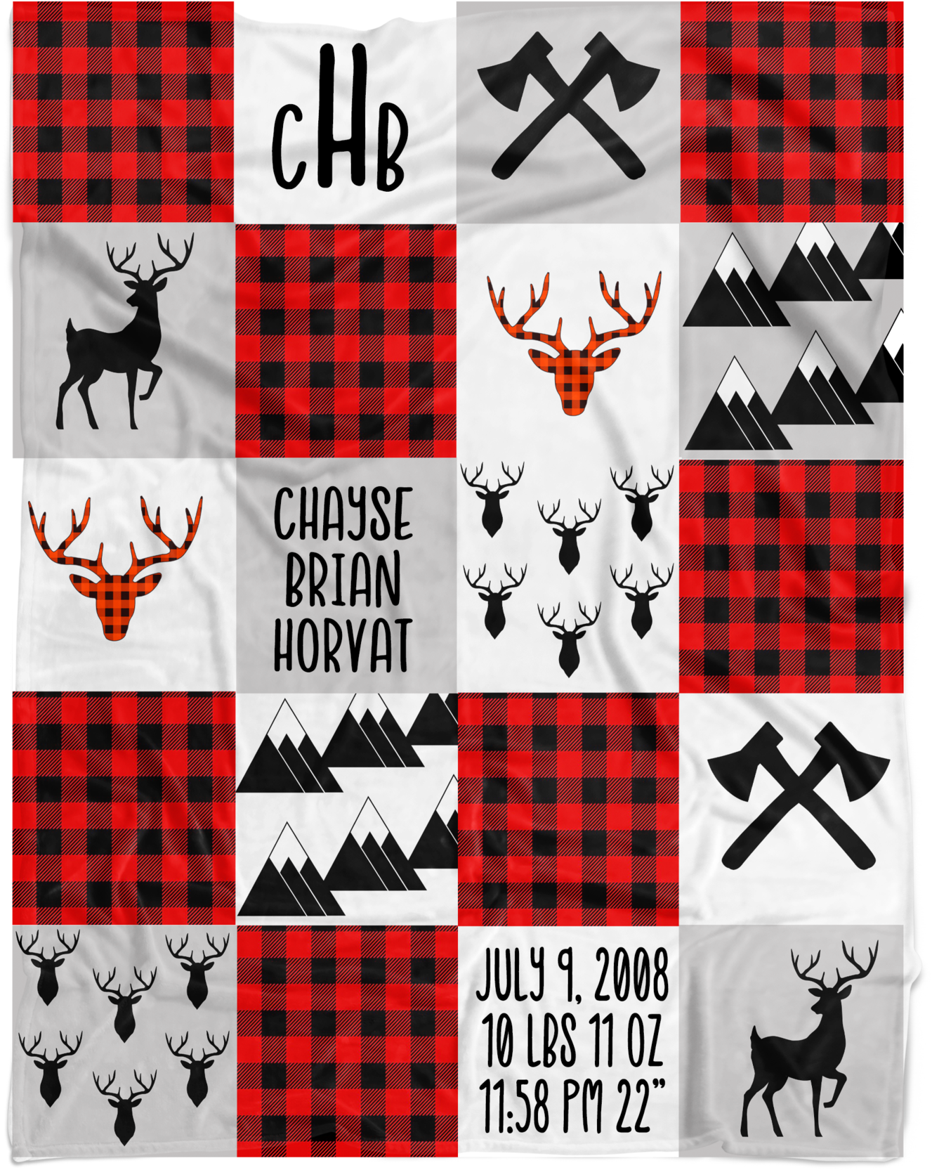 Buffalo Plaid Patchwork Blanket - Blanket (1800x1800), Png Download