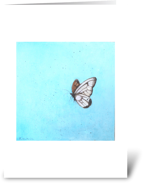 Orange Butterfly Greeting Card - Brush-footed Butterfly (700x792), Png Download