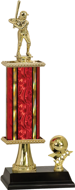 Baseball/softball Trophy - Trophy (323x750), Png Download