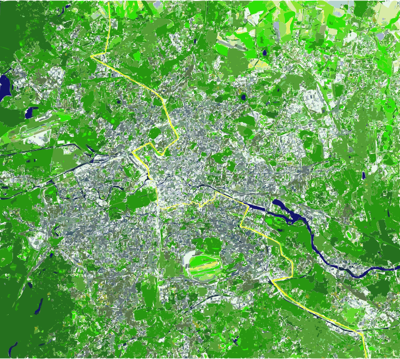 Medium Image - Berlin Green Map (800x718), Png Download