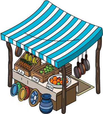Tent Clipart Bazaar - Bazaar Stall (400x425), Png Download