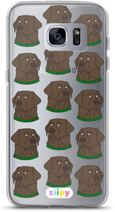 Chocolate Lab Samsung Case - Christmas Pudding (1000x1000), Png Download
