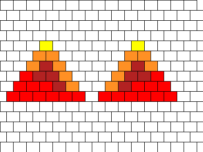 Fire Kitty Ears Bead Pattern - Bead (418x315), Png Download
