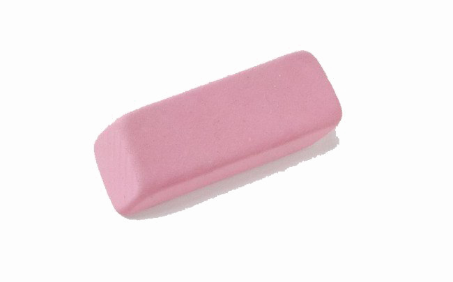 Pink Eraser Transparent Image - Pink Eraser Clipart (650x405), Png Download