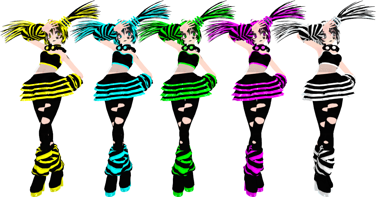 Mmd Tda Rave Miku Kittynekkyo Arm Warmers Png Mmd Kitty - Miku Mmd Dl Red (1233x649), Png Download