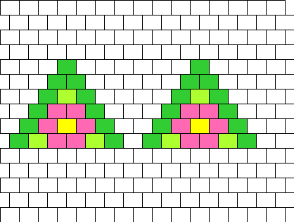 Flower Kitty Ears Bead Pattern - Colorfulness (418x315), Png Download