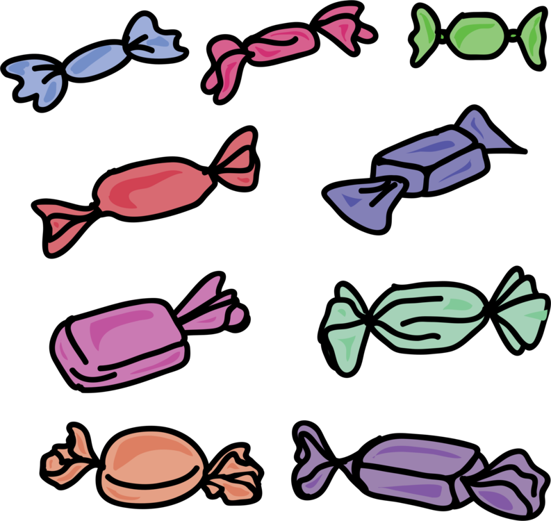 Candy Cane Toffee Caramel Corn - Clipart Images Of Toffees (793x750), Png Download