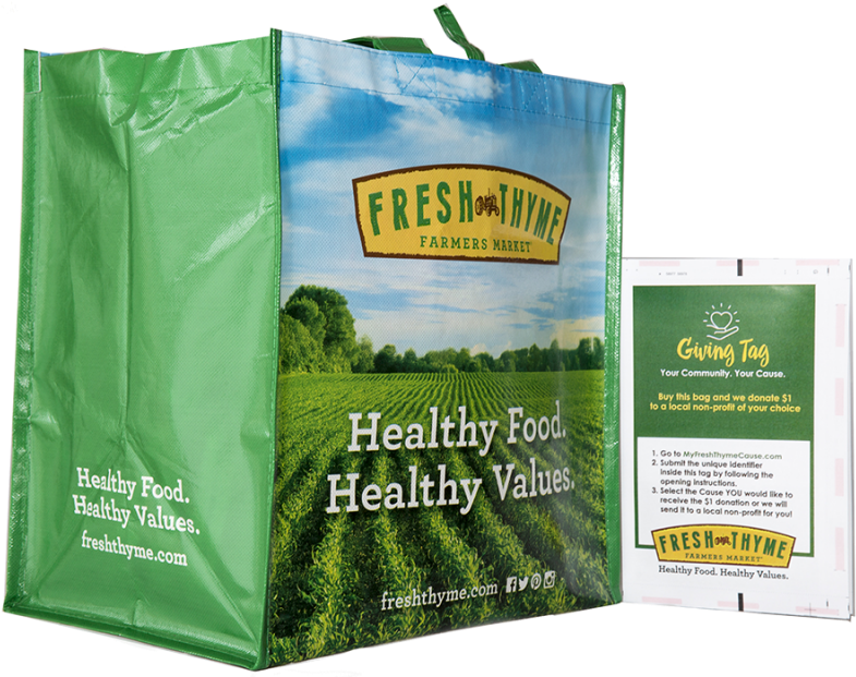 View Larger Image Fresh Thyme Giving Bag - Fresh Thyme Farmers Market (800x624), Png Download
