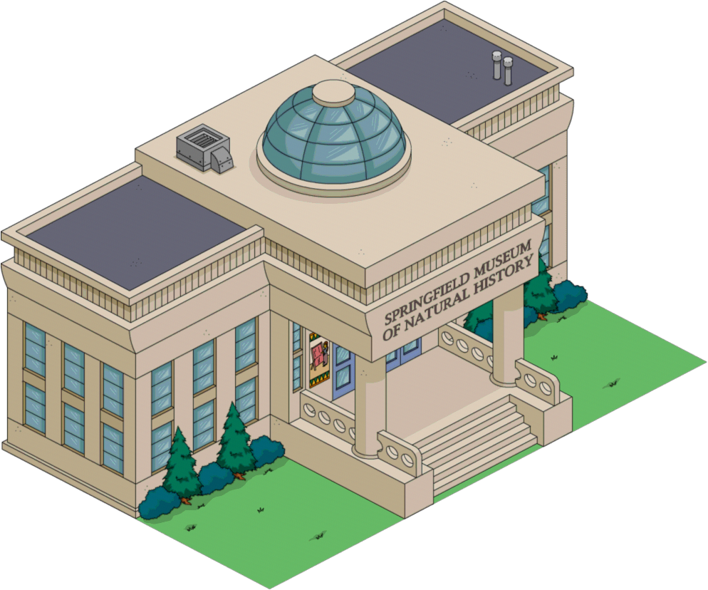 Download Springfield Museum Of Natural Historytapped Out - Cartoon Museum  Of Natural History PNG Image with No Background 