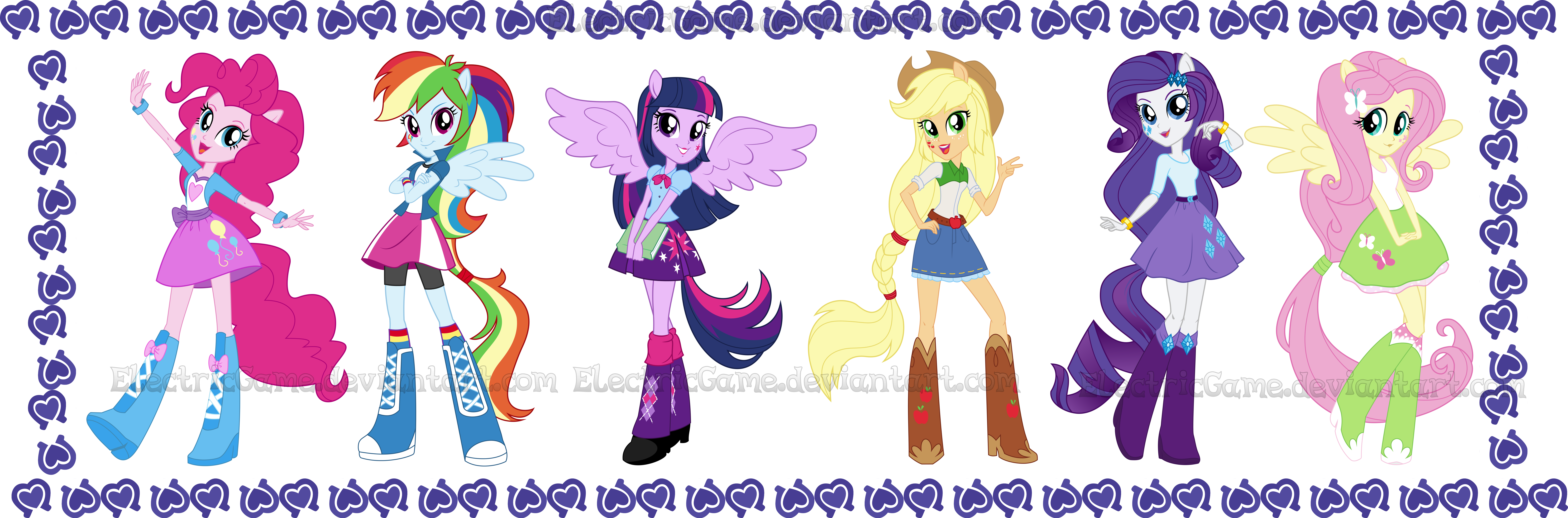 Equestria Girls Images - My Little Pony Equestria Vector (9080x3000), Png Download