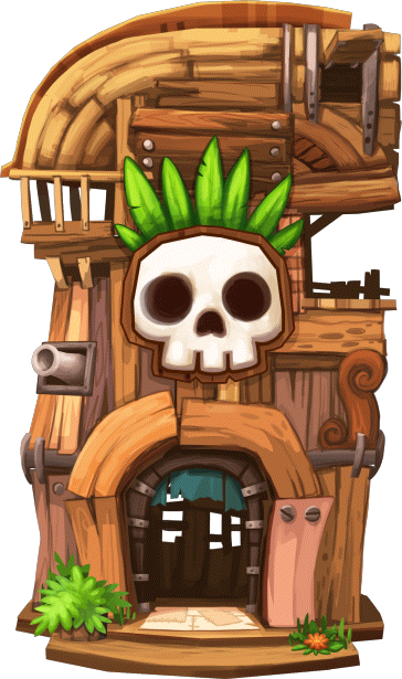 Building Home Pirate Hq 4 - Illustration (364x615), Png Download