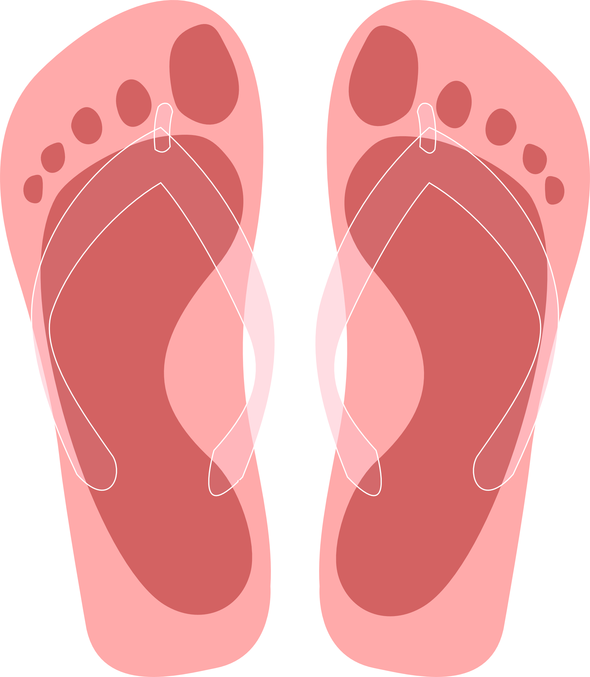 Ilustrasi Sandal Jepit (1969x2256), Png Download