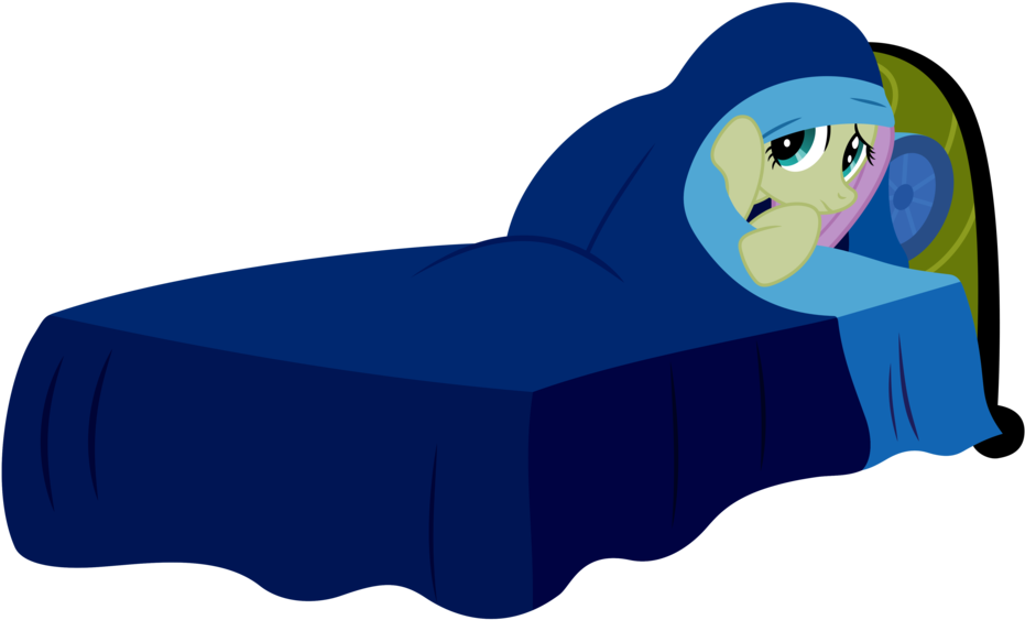 Fluttershy - Under The Covers Clipart (1000x800), Png Download