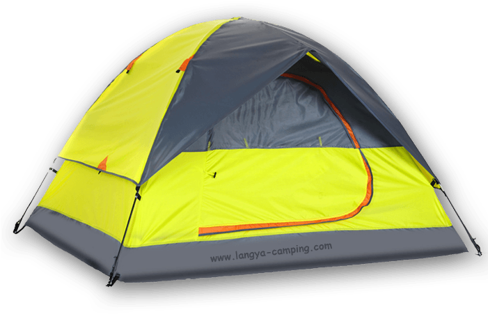 Camping Tents Ly-10168 - Cheetop Camp Tents, 3-4 People Double Two-door Lake,yellow (700x700), Png Download