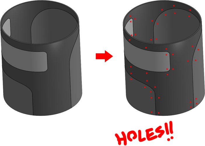 Holes - Cylinder (702x501), Png Download