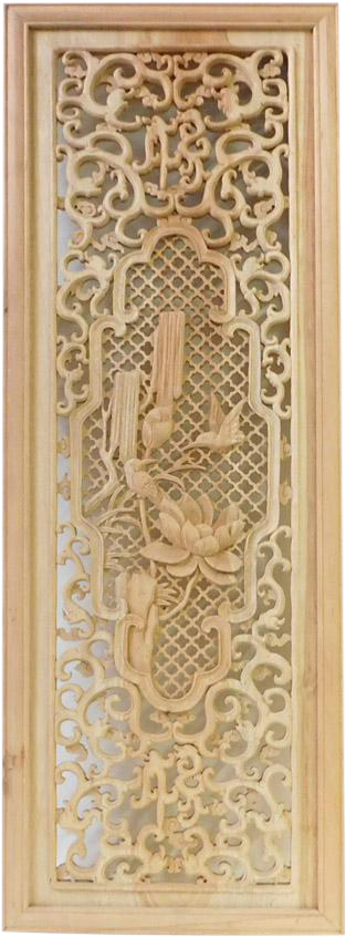 Chinese Wood Carving Plaque On Chairish - Wood Carving (613x1000), Png Download