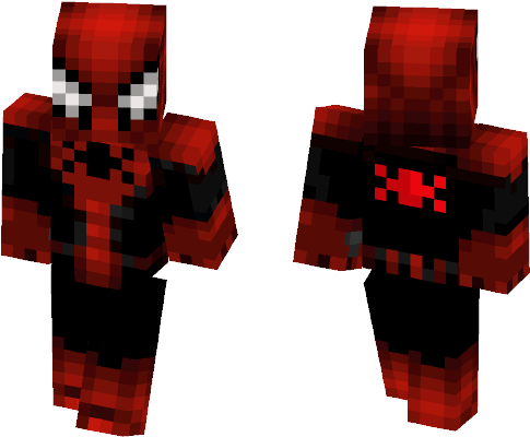 Classic Superior Spider-man - Tobey Maguire Spiderman Minecraft Skin (584x497), Png Download