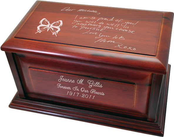 Cherry Finished Raised Panel Wood Urn - Memorial Urns (600x600), Png Download