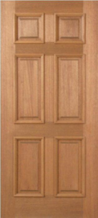 Escon Philippine Mahogany 6 Panel Door With Raised - Hardwood (1000x700), Png Download