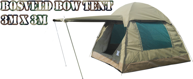 Bosveld Bow Tent 3m X 3m - Tent (686x335), Png Download