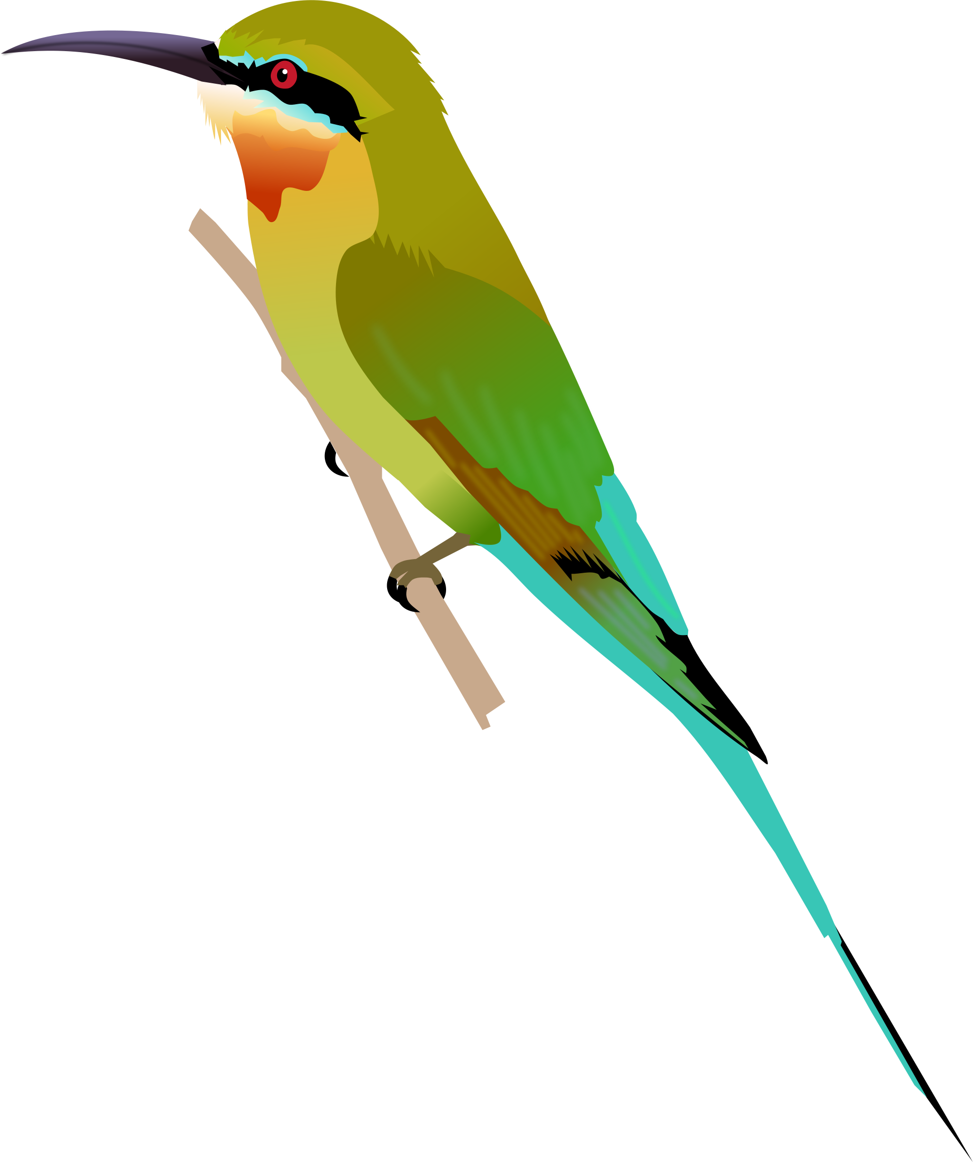 Open - Blue Tailed Bee Eater Png (2000x2386), Png Download