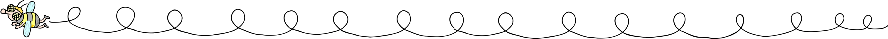 Vector Illustration Of Bumblebee Bumble Bee Honeybee - Line Art (3024x700), Png Download