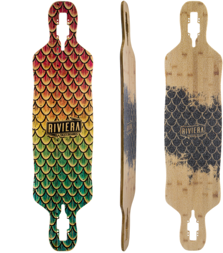 Riviera Beta Fish Longboard Skateboard Deck W/ Grip - Riviera Beta Fish Longboard Complete (500x500), Png Download