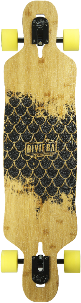 Riviera Beta Fish Drop Through Complete 38" Free Usa - Longboard Completo Riviera Skateboards Beta Fish (1024x1024), Png Download