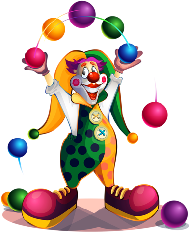 Clowns - Quenalbertini - Circus - Clipart - Photo, - Portable Network Graphics (411x500), Png Download