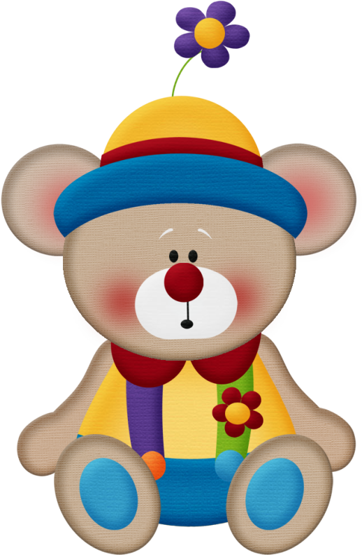 Aw Circus Bear 9 - Oso Vestido De Payaso (529x800), Png Download