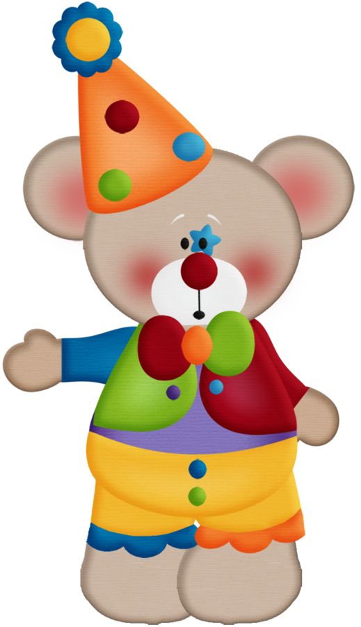 Aw Circus Bear 15 - Clown (519x900), Png Download