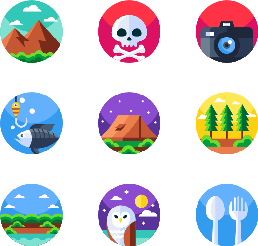 Camping - Woman Vector Icon Png (600x564), Png Download