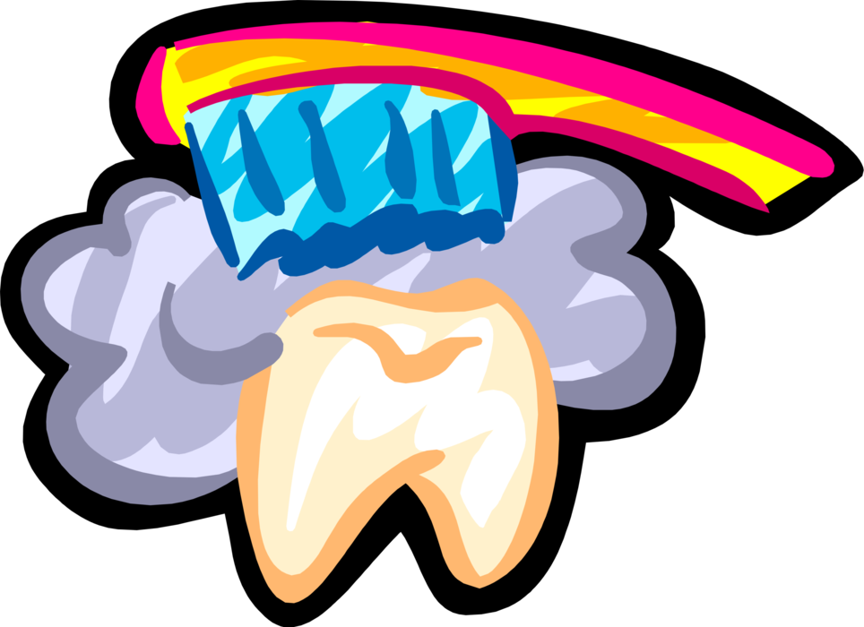 Vector Illustration Of Oral Hygiene Toothbrush For - Dental Floss (964x700), Png Download