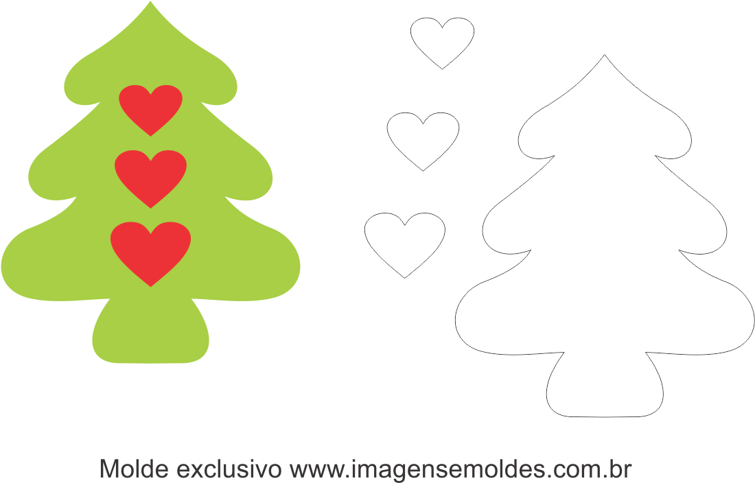 Molde Arvore De Natal Em Feltro (1200x820), Png Download