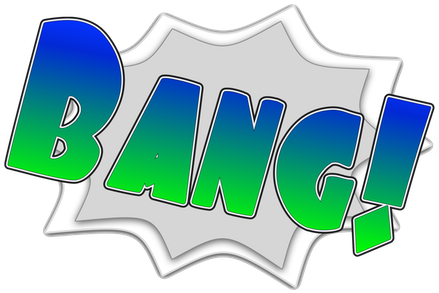 Ka Pow Comic Sound Effect Bubbles Messages Sticker (450x300), Png Download