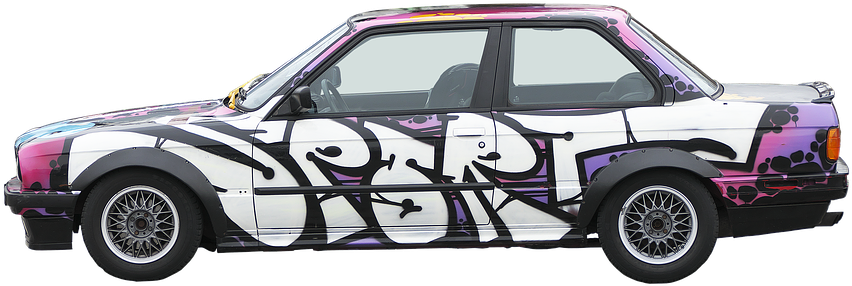 Car Graffiti Png (895x340), Png Download