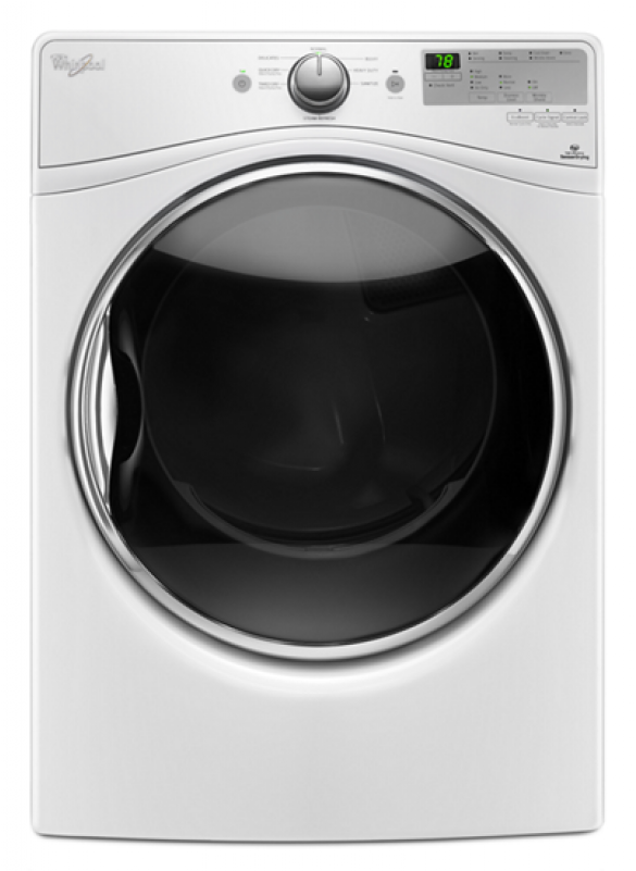 Stackable Gas Dryer With Steam Cycle In White - Whirlpool 7.4 Cu Ft Front Load Electric Dryer (800x800), Png Download