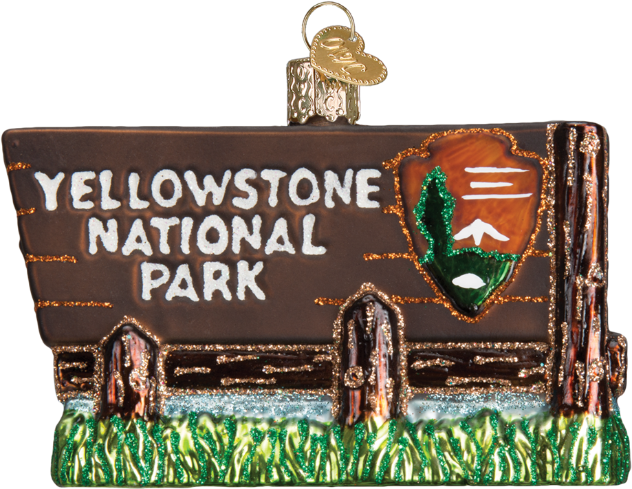 Yellowstone National Park Christmas Ornament (974x1298), Png Download