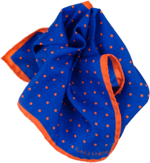 Pocket Squares Orange Royal Blue (600x600), Png Download