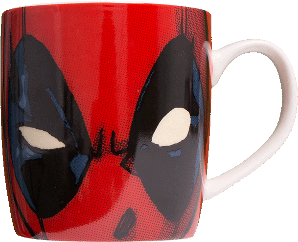 Deadpool Mask Barrel Mug - Marvel Comics Deadpool Barrel Mug (1000x509), Png Download