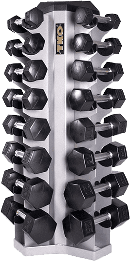 Sostiene Pares De Pesas 5-50 Lbs - Tko 826vdr8 8 Pr. Vertical Dumbbell Rack Silver Metallic (600x600), Png Download