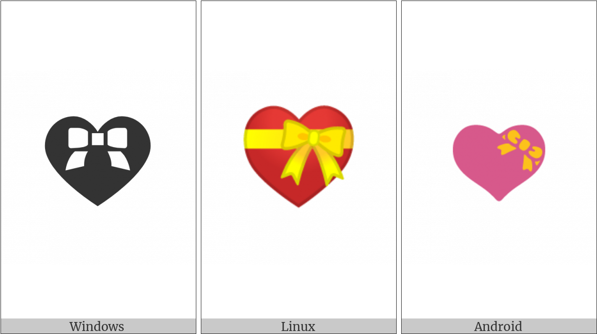 Heart With Ribbon On Various Operating Systems - Heart (1200x675), Png Download