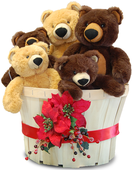 Annalee Snugglee Bears In Basket - Annalee Dolls (600x600), Png Download