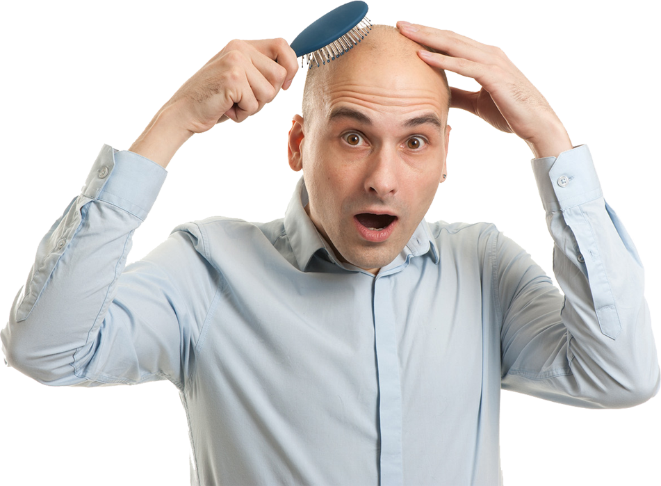 Cosmetologycliniq Best Cosmetic And Laser Treatment - Bald Man Brushing Hair (951x699), Png Download