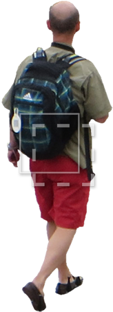 Bald Man In Red Shorts - Human (450x450), Png Download