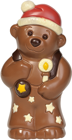 Christmas Bear With Candle - Christmas Day (399x600), Png Download