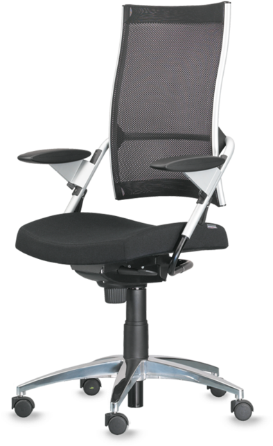 Point Swivel Chair With High Back, Seat Upholstered, - Krzeslo Biurowe Szare (573x705), Png Download
