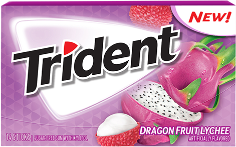 Trident Dragon Fruit Lychee Sugar Free Gum - Trident Dragon Fruit Lychee (500x500), Png Download
