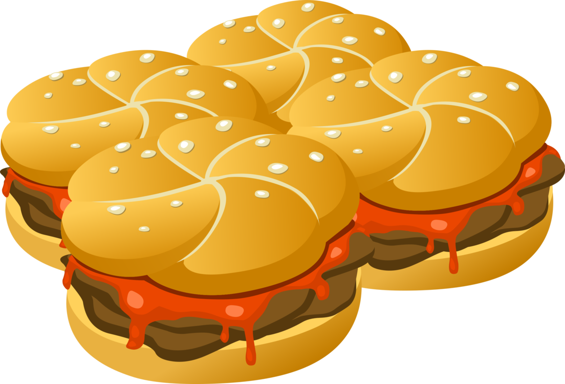 Hamburgers, Burgers, Food, Fast Food, Buns, Rolls - Buns Clipart (960x652), Png Download